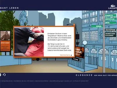 Screenshot of lacoste elegance website