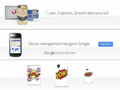 Screenshot of banners
